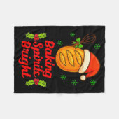 Baking Srits A Bright Christmas Xmas Baker Sourdou Fleece Deken (Voorkant (Horizontaal))