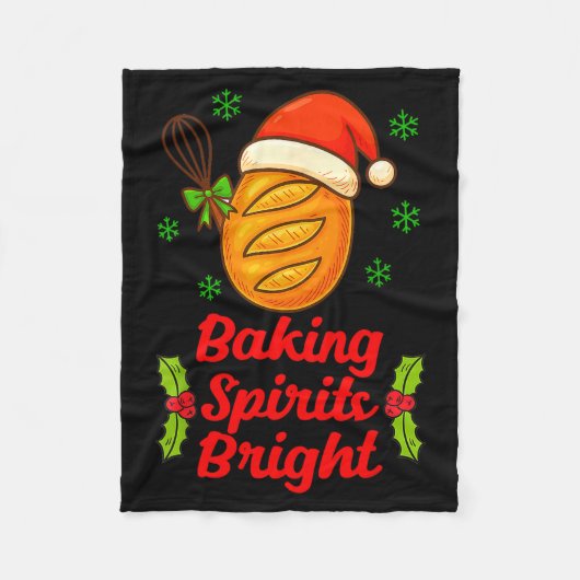 Baking Srits A Bright Christmas Xmas Baker Sourdou Fleece Deken (Voorkant)