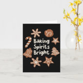 Baking Srits Bright Holiday Cookies T Shirt  Kaart (Gele Bloem)
