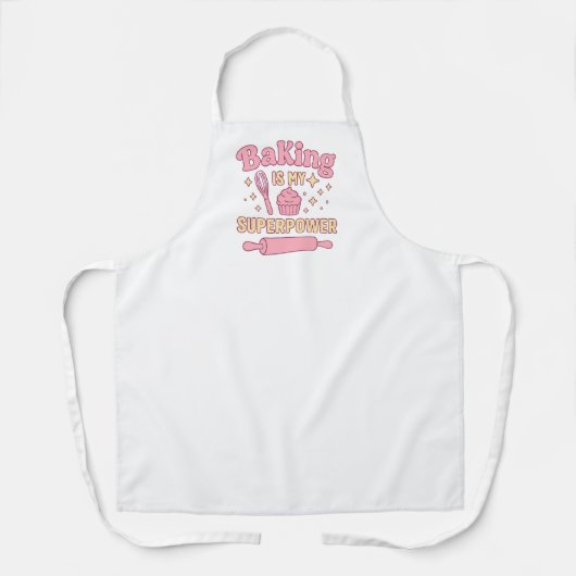 Baking Superpower pink Schort (Voorkant)