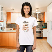 Baking Supwerpower sinaasappel bruin T-shirt