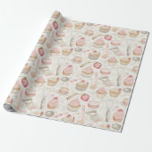 Baking Sweet Desserts Patroon Cadeaupapier (Uitgerold)