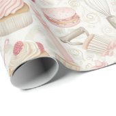 Baking Sweet Desserts Patroon Cadeaupapier (Rol Hoek)