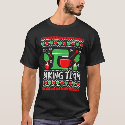 Baking Team Lelijk Kerstfeest T-shirt (Voorkant)