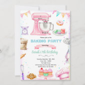 Baking theme party invitation kaart (Voorkant)