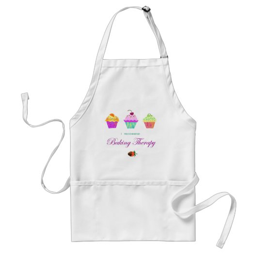Baking Therapy Colorful Cupcakes Apron Standaard Schort (Voorkant)