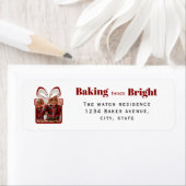 Baking Things Bright Christmas Photo Gift Design Etiket (Insitu)
