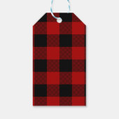 Baking Through the Snow Buffalo Plaid Christmas Cadeaulabel (Achterkant)