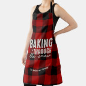 Baking Through the Snow Buffalo Plaid Christmas  Schort (Insitu)