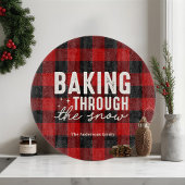 Baking Through the Snow Buffalo Plaid Christmas Snijplank