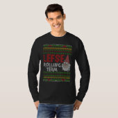Baking Tomte Gnome Xmas Lefse Rolling Team Ugly Ch T-shirt (Voorkant volledig)