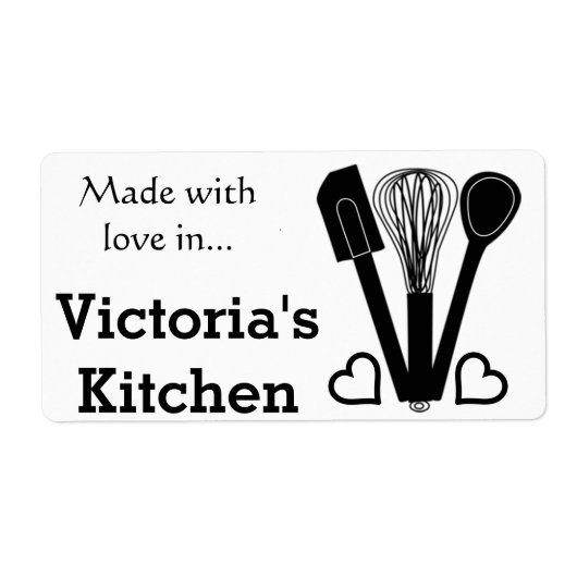 Baking Tools - Persoonlijke naam Etiket (Voorkant)