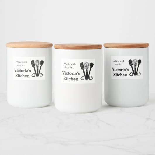 Baking Tools - Persoonlijke naam Voedselcontainer Etiket (Flessen)