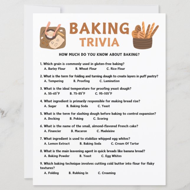 Baking Trivia Game (Voorkant)