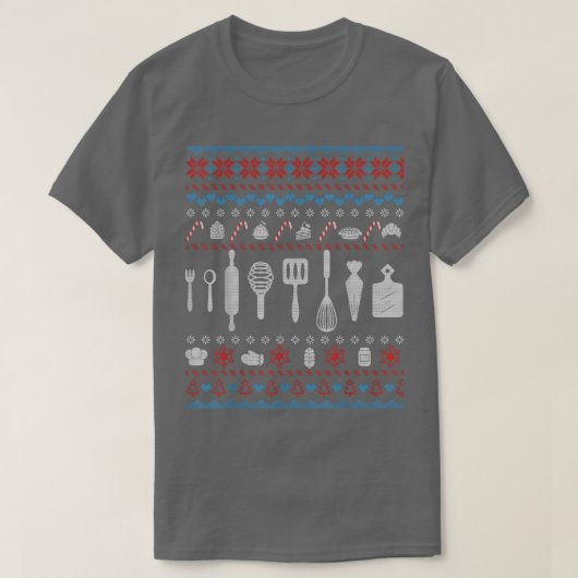 Baking Ugly Christmas Sweater Funny Gifts T-shirt (Design voorkant)