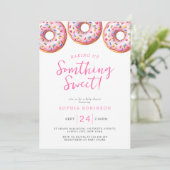 Baking Up Something Sweet Donuts Meisje Baby showe Kaart (Staand voorkant)