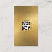 Baking Utensil QR Code Gold Glitter Bakkerij Visitekaartje (Achterkant)