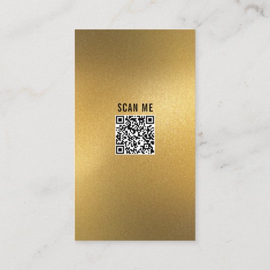Baking Utensil QR Code Gold Glitter Bakkerij Visitekaartje (Achterkant)