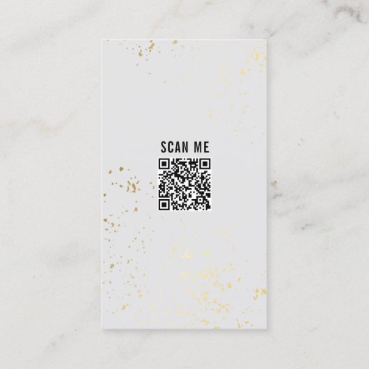 Baking Utensil QR Code Grijs Goud Bakkerij Visitekaartje (Achterkant)