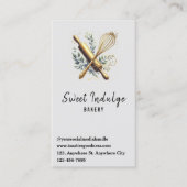 Baking Utensil QR Code Grijs Goud Bakkerij Visitekaartje (Voorkant)