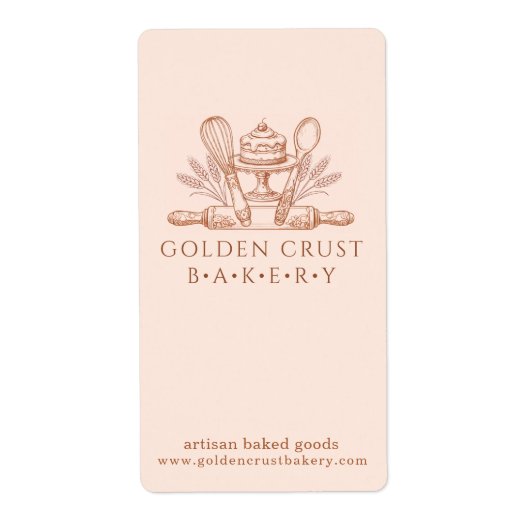 Baking Utensils Baker Bakery Package Label (Voorkant)