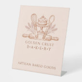Baking Utensils Baker Bakery Reclamebord Met Voetstuk (Voorkant)