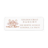Baking Utensils Baker Bakery Return Address Label (Voorkant)