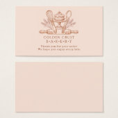 Baking Utensils Baker Bakery Thank You Insert Visitekaartje (Voorkant /achterkant)