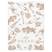 Baking Utensils Bakery Logo Market Booth Sign Tafelkleed (Voorkant)