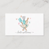 Baking Utensils Floral Pastry chef-kok Visitekaart Visitekaartje (Voorkant)