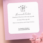 Baking Utensils Minimalist Bakery Ingredient Vierkante Sticker