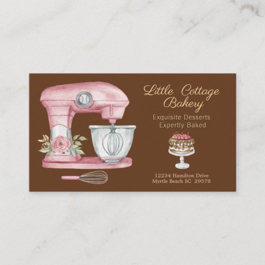 Baking Utensils Pastry Chef Bakkerij Visitekaartje (Voorkant)