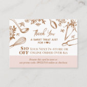 Baking Utensils Thank You Promo Code Bakery Logo Kortingskaartje (Voorkant)