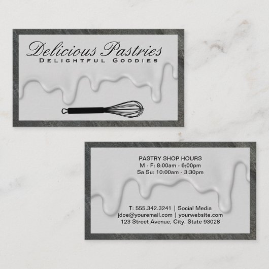 Baking Whisk | Bevroren visreis Visitekaartje (Voorkant / Achterkant)