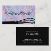 Baking Whisk | Iridescent Holographic Visitekaartje (Voorkant / Achterkant)