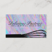 Baking Whisk | Iridescent Holographic Visitekaartje (Voorkant)