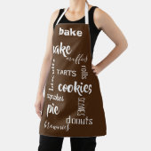 Baking Words Brown Kitchen Apron Schort (Insitu)