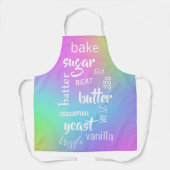 Baking Words Pastel Rainbow Colors Schort (Voorkant)