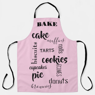 Baking Words Roze Keuken Schort