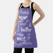 Baking Words Stof Paarse Schort (Insitu)