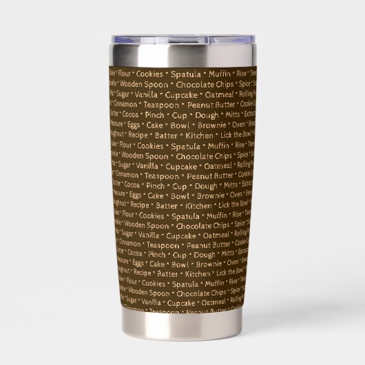 Baking Words Thermosbeker Geïsoleerde Drinkbeker (Voorkant)