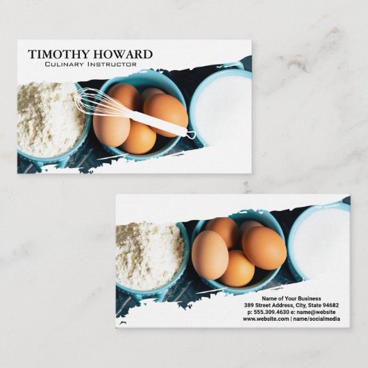 Bakingrediënten Visitekaartje (Voorkant / Achterkant)