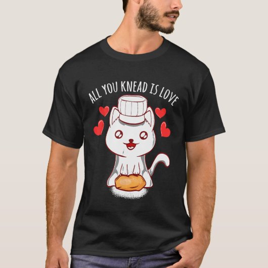 Bakkat knedend deeg keuken t-shirt (Voorkant)