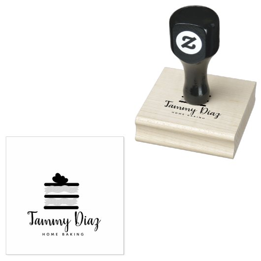 Bakkelaag Cake Cupcake Logo Rubberstempel (Gestempeld)