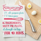 bakken appeltaart recept keukenhanddoek (Quarter Fold)