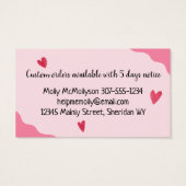 bakken bakkerij kat kitten rollende pin koekjesdee visitekaartje (Achterkant)