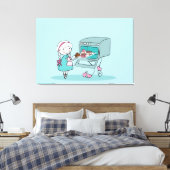 bakken canvas afdruk (Insitu (Slaapkamer))