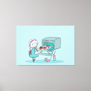 bakken canvas afdruk