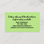 bakken cupcake whisk hart visitekaartje groen (Achterkant)