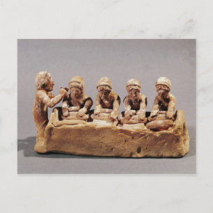 Bakken die deeg knippen in Thebes Briefkaart